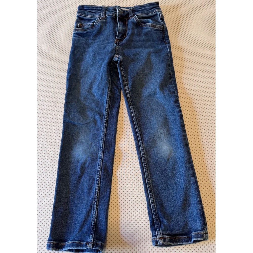 Mini Boden Kids Slim Fit Jeans Dark Wash Blue Adjustable Waist Size 6Y‎ 116cm